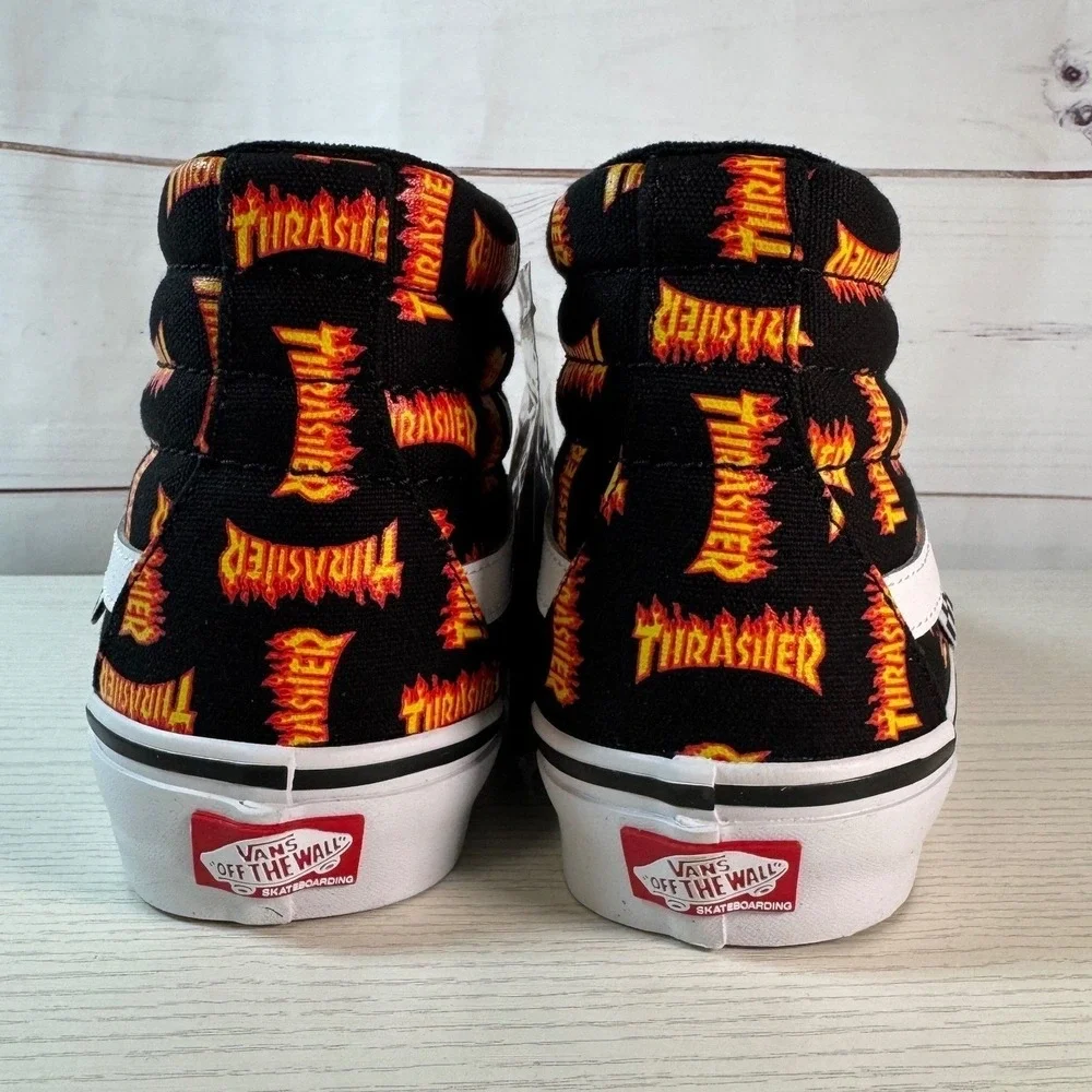 NEW in Box / Vans Skate Sk8-H Thrasher Black Sneakers‎ / Size 9.5 / Sku0164